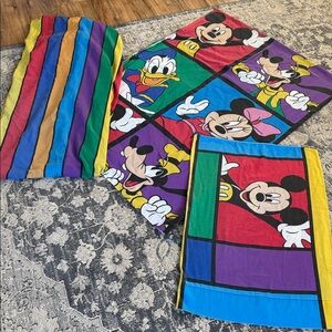 Vintage Mickey Mouse Disney Sheet set twin 90s Classic Disney Bedding